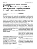 The South African estuarine specialist Codium tenue (Bryopsidales, Chlorophyta) discovered in a south-western Australian estuary