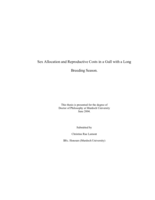 Sex allocation and reproductive costs in a gull with a long breeding season