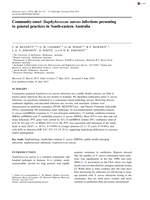 Community-onset Staphylococcus aureus infections presenting to general practices in South-eastern Australia