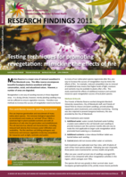 Testing techniques for promoting revegetation: mimicking the effects of fire
