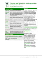 Facilitating online discussion for interactive multimedia project management