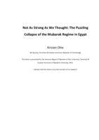 Not as strong as we thought: The puzzling collapse of the Mubarak regime in Egypt