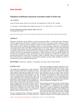 Population stratification and genetic association studies in South Asia
