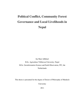 Political conflict, community forest governance and local livelihoods in Nepal