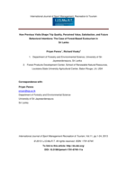 How previous visits shape trip quality, perceived value, satisfaction, and future behavioral intentions: The case of forest-based ecotourism in Sri Lanka