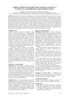 Fishing for Phytophthora from Western Australia’s waterways: A distribution and diversity survey