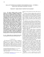 Ballast Water Management for European Seas - Is There a Need for a Decision Support System?