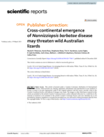 Publisher Correction: Cross-continental emergence of Nannizziopsis barbatae disease may threaten wild Australian lizards