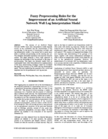 Fuzzy preprocessing rules for the improvement of an artificial neural network well log interpretation model