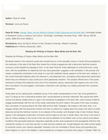 de Reuck on Krebs, 'Gender, Race, and the Writing of Empire: Public Discourse and the Boer War'