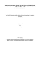 Militarised masculinity and the rise of a new local political elite in post conflict Aceh