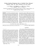 Feeding lactating primiparous sows to establish three divergent metabolic states: III. Milk production and pig growth