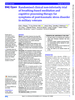Randomised clinical non-inferiority trial of breathing-based meditation and cognitive processing therapy for symptoms of post-traumatic stress disorder in military veterans