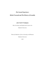 The sexual experience: Michael Foucault and the history of sexuality
