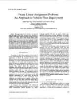 Fuzzy linear assignment problem: an approach to vehicle fleet deployment