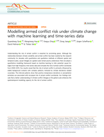 Modelling armed conflict risk under climate change with machine learning and time-series data