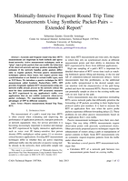 Minimally-intrusive frequent round trip time measurements using synthetic packet-pairs