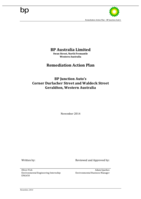 Remediation Action Plan: BP Junction Auto's corner Durlacher Street and Waldeck Street Geraldton, Western Australia