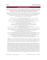 Ecosystem dynamics and management after forest die-off: A global synthesis with conceptual state-and-transition models