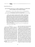 Post-mating survival in a small marsupial is associated with nutrient inputs from seabirds