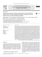 Trypanosomes genetic diversity, polyparasitism and the population decline of the critically endangered Australian marsupial, the brush tailed bettong or woylie (Bettongia penicillata)