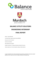 Balance utility solutions - Engineering internship: Final report