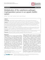 Multiplication of the waterborne pathogen Cryptosporidium parvum in an aquatic biofilm system