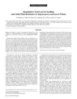 Quantitative trait loci for seedling and adult plant resistance to Stagonospora nodorum in wheat