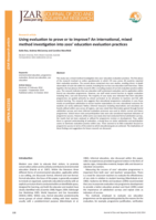 Using evaluation to prove or to improve? An international, mixed method investigation into zoos' education evaluation practices