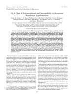 HLA Class II polymorphisms and susceptibility to recurrent respiratory papillomatosis