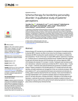 Schema therapy for borderline personality disorder: A qualitative study of patients’ perceptions