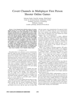 Covert channels in multiplayer first person shooter online games