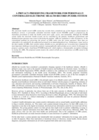A Privacy-Preserving Framework for Personally Controlled Electronic Health Record (PCEHR) System