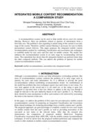 Integrated mobile content recommendation: A comparison study