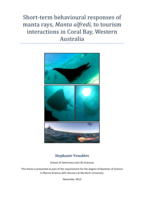 Short term behavioural responses of manta rays, Manta alfredi, to tourism interactions in Coral Bay, Western Australia
