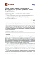 A flow-through reaction cell for studying minerals leaching by in-situ synchrotron powder x-ray diffraction