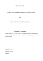 Australia in the vernacular: Poetic explorations