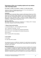 Performance of Boro rice to weeding regimes and crop residues under strip tillage system