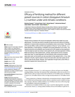 Efficacy of fertilizing method for different potash sources in cotton (Gossypium hirsutum L.) nutrition under arid climatic conditions