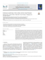 Continuous monitoring of char surface activity toward benzene