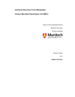Ammonia recovery from wastewater using a Microbial Electrolysis Cell (MEC)
