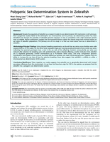 Polygenic sex determination system in Zebrafish