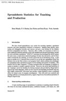 Spreadsheet statistics for teaching and production