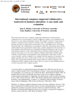 Evaluating the impact of computer-supported international collaborative teamwork in business education