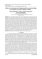 Effects of conventional and Namibia specific conservation tillage on soil moisture content in Ogongo, Namibia