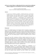 OnTrack to science literacy: Addressing the diverse needs of non-traditional students engaged in an Australian pre-university enabling program