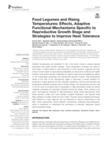 Food legumes and rising temperatures: Effects, adaptive functional mechanisms specific to reproductive growth stage and strategies to improve heat tolerance