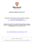 Characterisation of waste solutions to determine optimised P recovery
