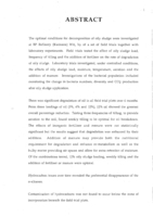 Optimal conditions for decomposition of oily sludge