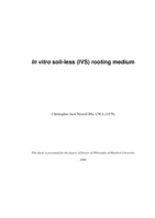 In vitro soil-less (IVS) rooting medium